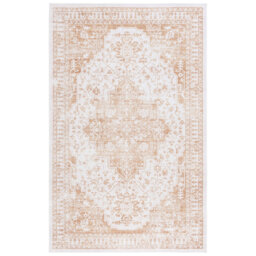 Arizona Manor Machine Washable Non-Slip Area Rug In Beige & Gold