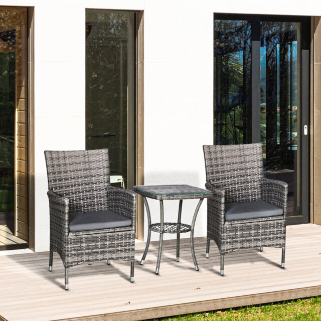 Aymen Square Metal Outdoor Side Table , 60cm cm W 58.5cm cm D