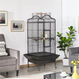 160cm Iron Play Top Floor Bird Cage with Wheels