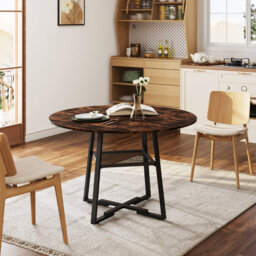 Round Metal Base Dining Table