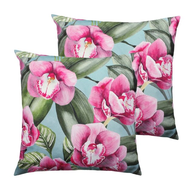 Indoor / Outdoor Floral Scatter Cushion With Filling