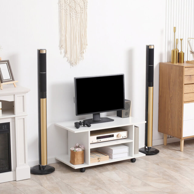 Modern TV Cabinet Stand Storage Shelves Table Mobile Bedroom Furniture Bookshelf Bookcase