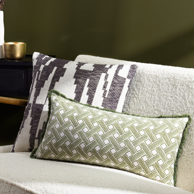 Alexa Geometric Lumbar Cushion with Filling