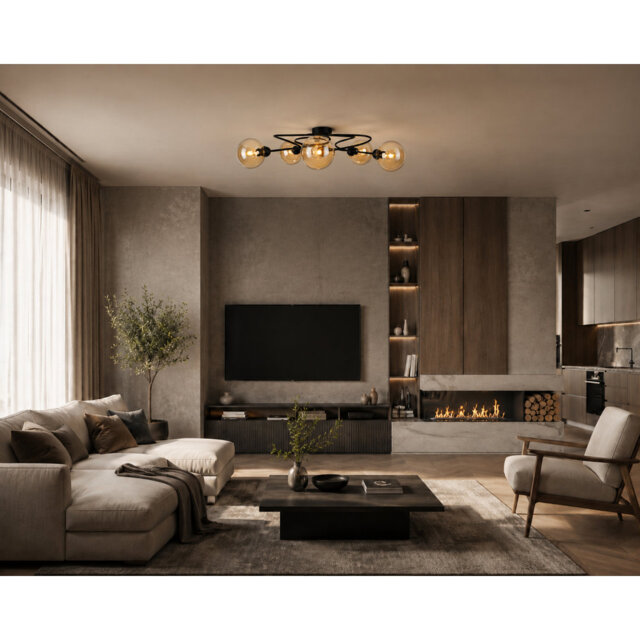 Glass Semi Flush Mount