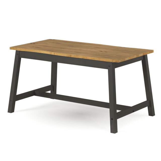 Starnes Solid Pine Wood Dining Table, W150 x D80 cm