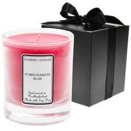 Pomegranate Noir Scented Jar Candle with Glass Holder