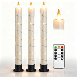 Flameless Unscented Plastic Taper Candle