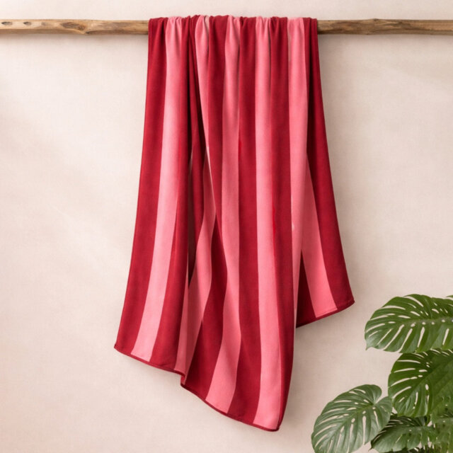 Organic Cotton Striped Beach Towel