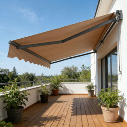 Retractable Patio Awning with Polyester Cover ,Door Canopy,Window Awning,Freestanding Awning