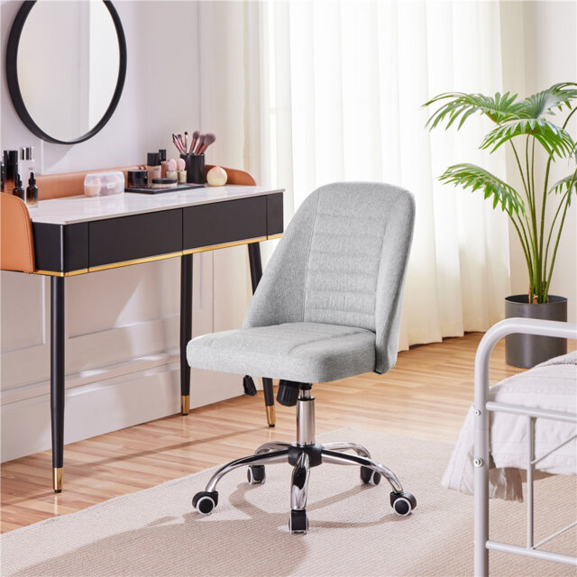 Modern Office Chair with Silver Chrome Base