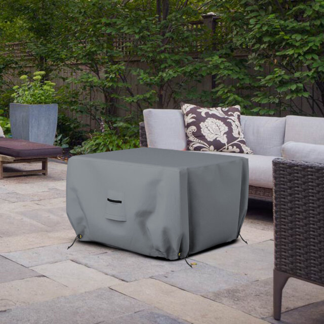 Heavy Duty Multipurpose Outdoor Square Fire Pit Cover, Durable & UV Resistant Patio Waterproof Cover