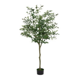 Faux Olive Tree 5FT/6Ft/7FT, Fake Black Olive Tree with Pot, Indoor Tall Artificial Plants for Living Room Home Office Store Indoor Outdoor Decor