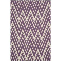 Stephen Hand Tufted Wool Ivory/Purple Rug
