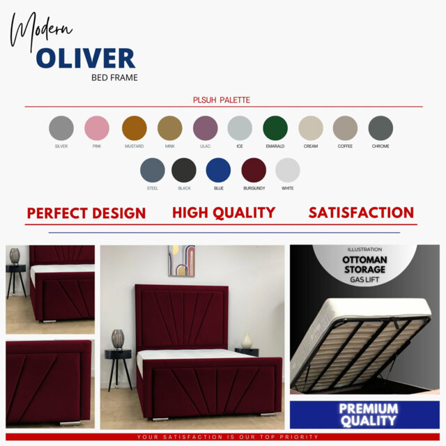 Micheal Upholstered Bed - Ottoman Storage with Plush Velvet Gas Lift and Headboard
