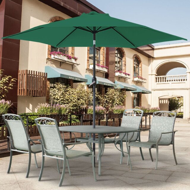 Quintana Round Patio Outdoor Parasol Green
