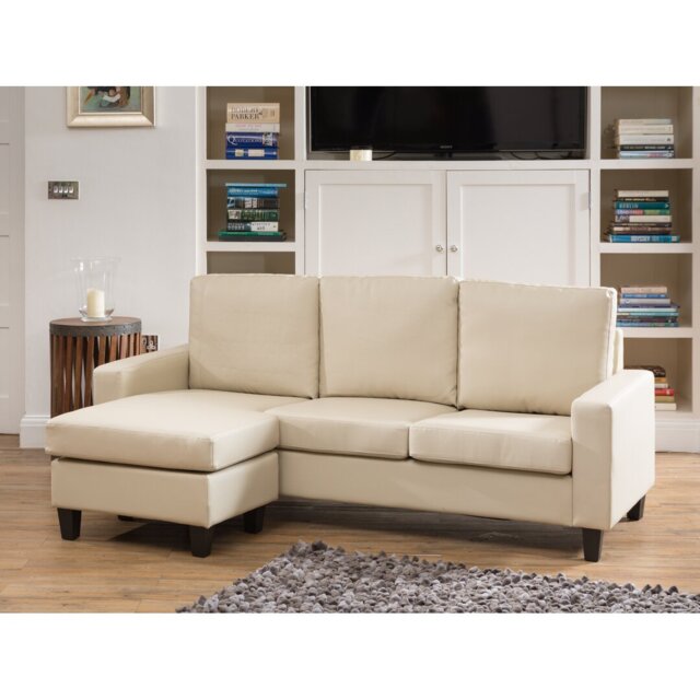 Ishiro 3 Seater Faux Leather Corner Sofa