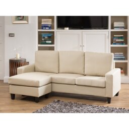 Ishiro 3 Seater Faux Leather Corner Sofa