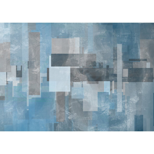 Geometric Light Blue Indoor / Outdoor Area Rug