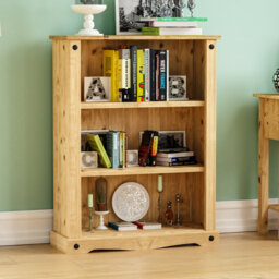 Alfheim 107cm H x 75cm W Solid Wood Standard Bookcase