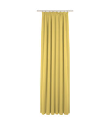 Uni Collection Light 100% Cotton Opaque Pinch Pleat Single Curtain Panel
