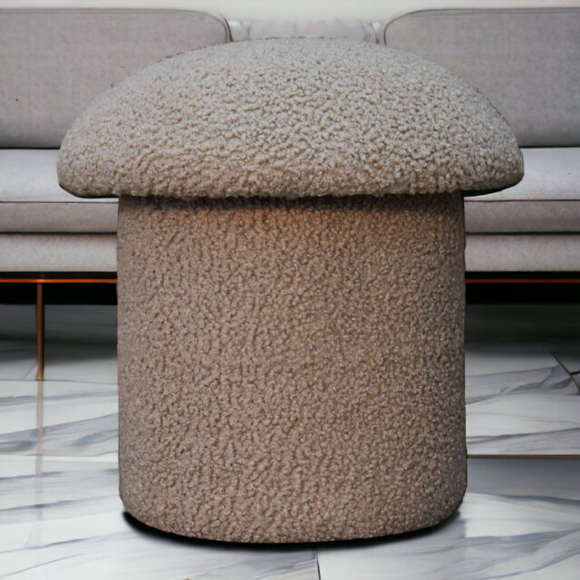 Banujan 44cm Wide Round Solid Colour Footstool Ottoman