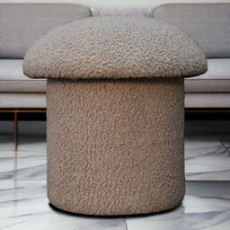 Banujan 44cm Wide Round Solid Colour Footstool Ottoman