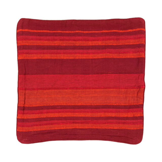 Daeschle Striped Red Square Cushion