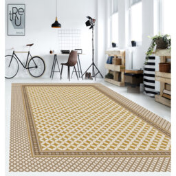 Burchette Vinyl Machine Printed 160cm X 240cm Area Rug