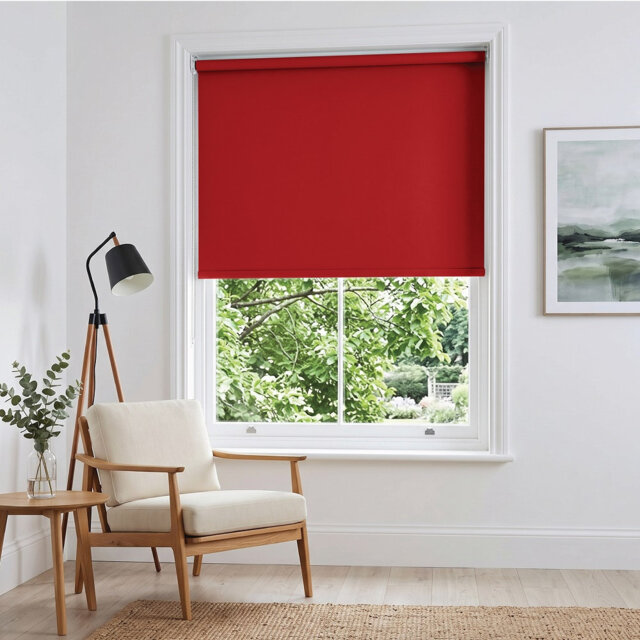 Thermal Blackout Roller Blind - Trimmable Cut to Size - Heavy Duty Metal Tube