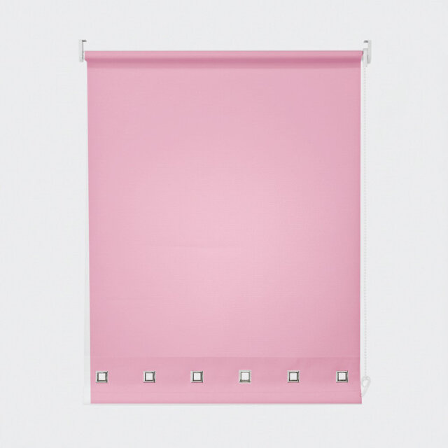 Semi Sheer Daylight Roller Blind with Chrome Eyelet Detail