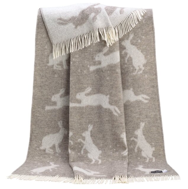 Brown Hare Wool Throw
