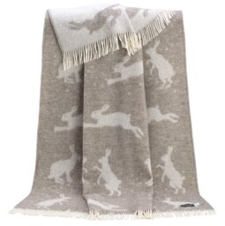Brown Hare Wool Throw