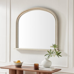 Cecil Solid Wood Freestanding Overmantle Arch Mirror - Modern Regency Design