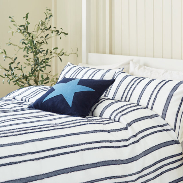 Clipped Stripe Duvet Cover Set
