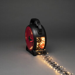 Konstsmide 400 Warm White LED Outdoor Compact Christmas Lights - Durable Cable Reel