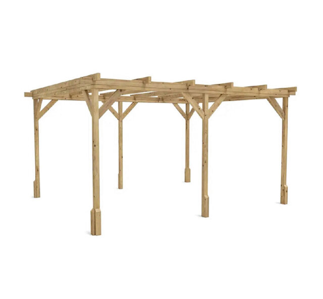Dunster House Wooden Pergola 4 x 3m, Garden Pergola Kit Pressure-Treated Timber Frame Utopia