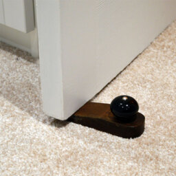 Nicola Spring - Wooden Door Stop - Black