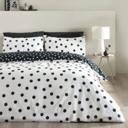 Polka Dot Reversible Duvet Cover Set