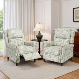 35.37 cm Wide Linen Wing Chair Recliner