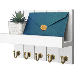 Hannover Wall Organizer with Key Hooks and Mail Storage