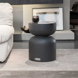 CHRONOS Side Table Small Concrete Round End Table 35 x 35 x 47 cm