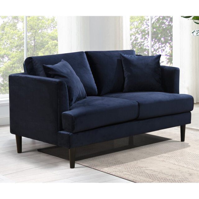 Trilby 140Cm Velvet Recessed Arm Sofa