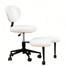 Ergonomic Cross Legged Office Chair with Wheels - Adjustable Height for Meditation, ADHD Desk & Yoga - Wide Criss Cross Design with Lumbar Support, Kn