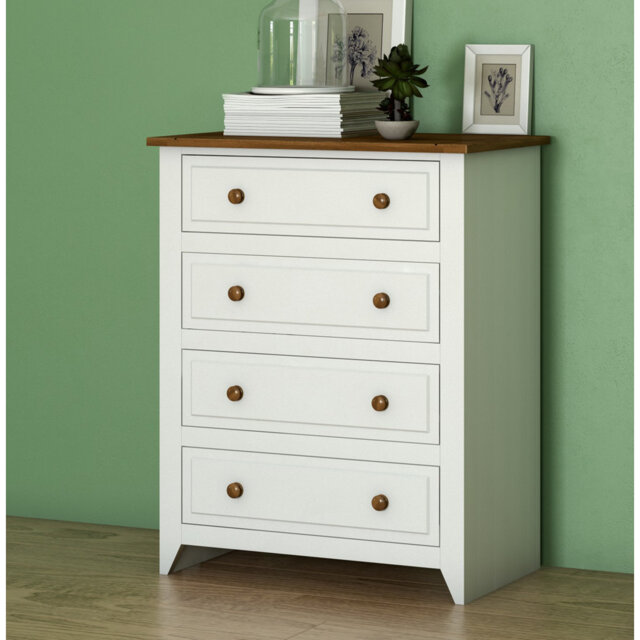Appaloosa White 4 Drawer painted Chest of Drawers