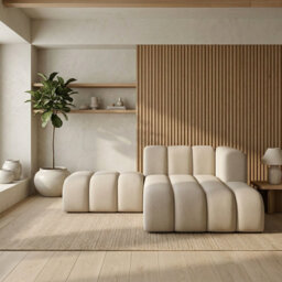 2 Seater Velvet Sectional