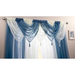 Maloy Solid Colour Pointed Window Valance