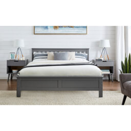 Codman Solid Wood Painted Bed Frame - Modern Farmhouse Style