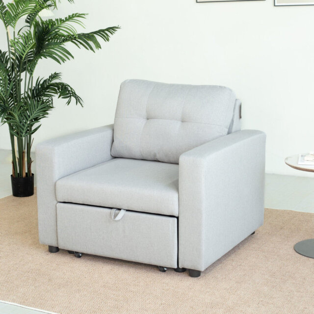 Linen Accent Chairs Bed - Single