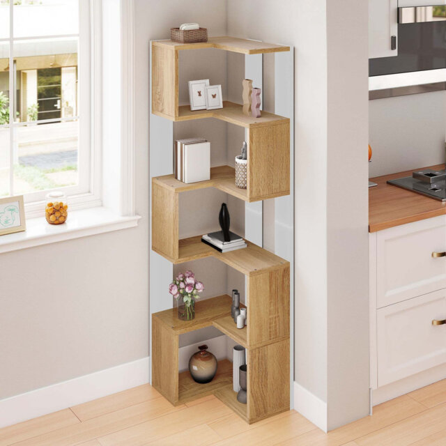 160cm H x 60cm W Corner Bookcase