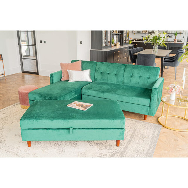 Comeaux 4 Seater Velvet Sofa Bed